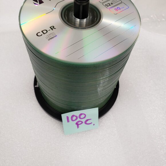 VERBATIM 100 pack CD-R 52x 700MB 80Min. Spindle Tower - Picture 6 of 7
